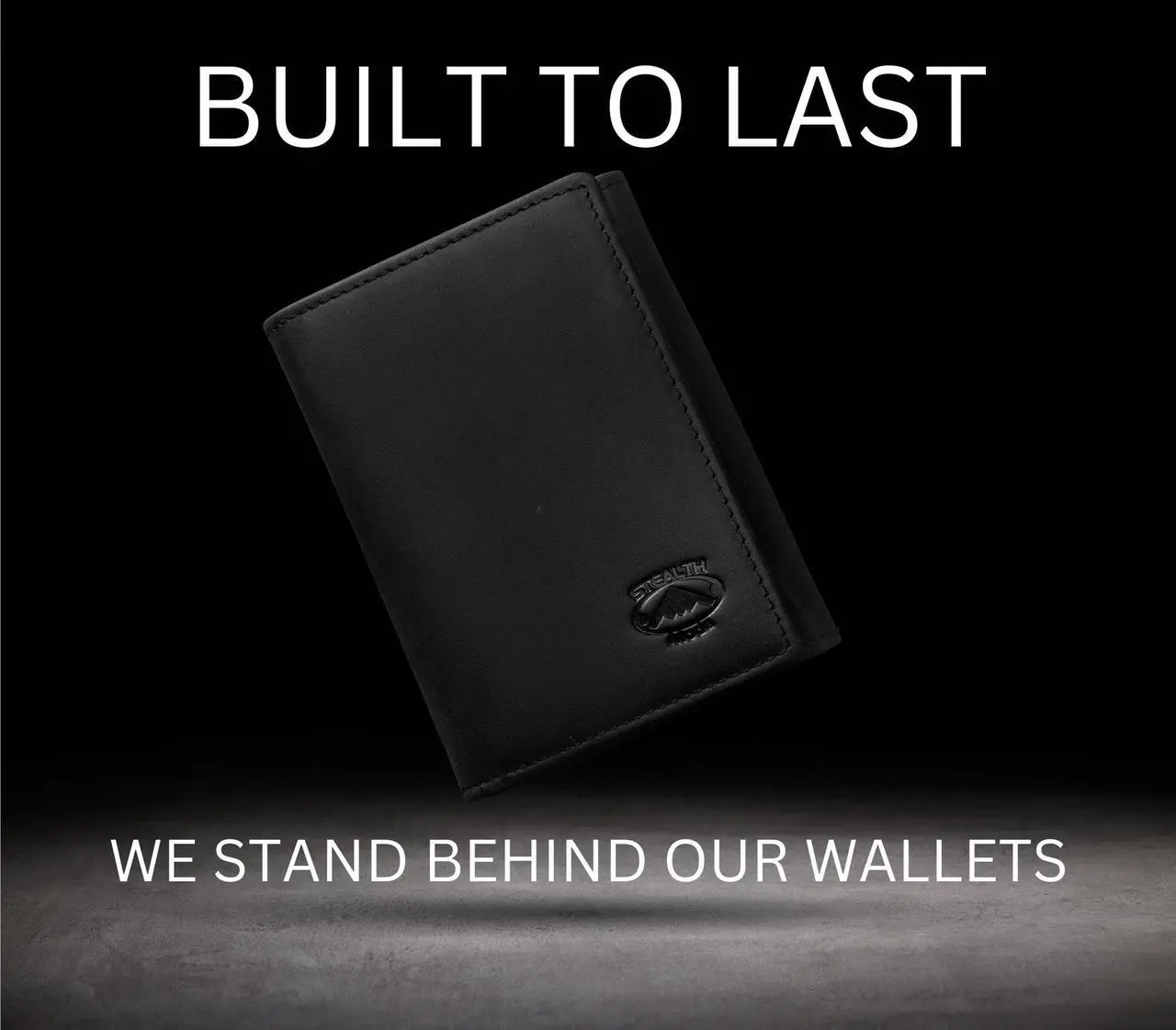 Alt view image 3 of 5 - Stealth Mode Trifold Leather Wallet for Men with RFID Blocking (Black)