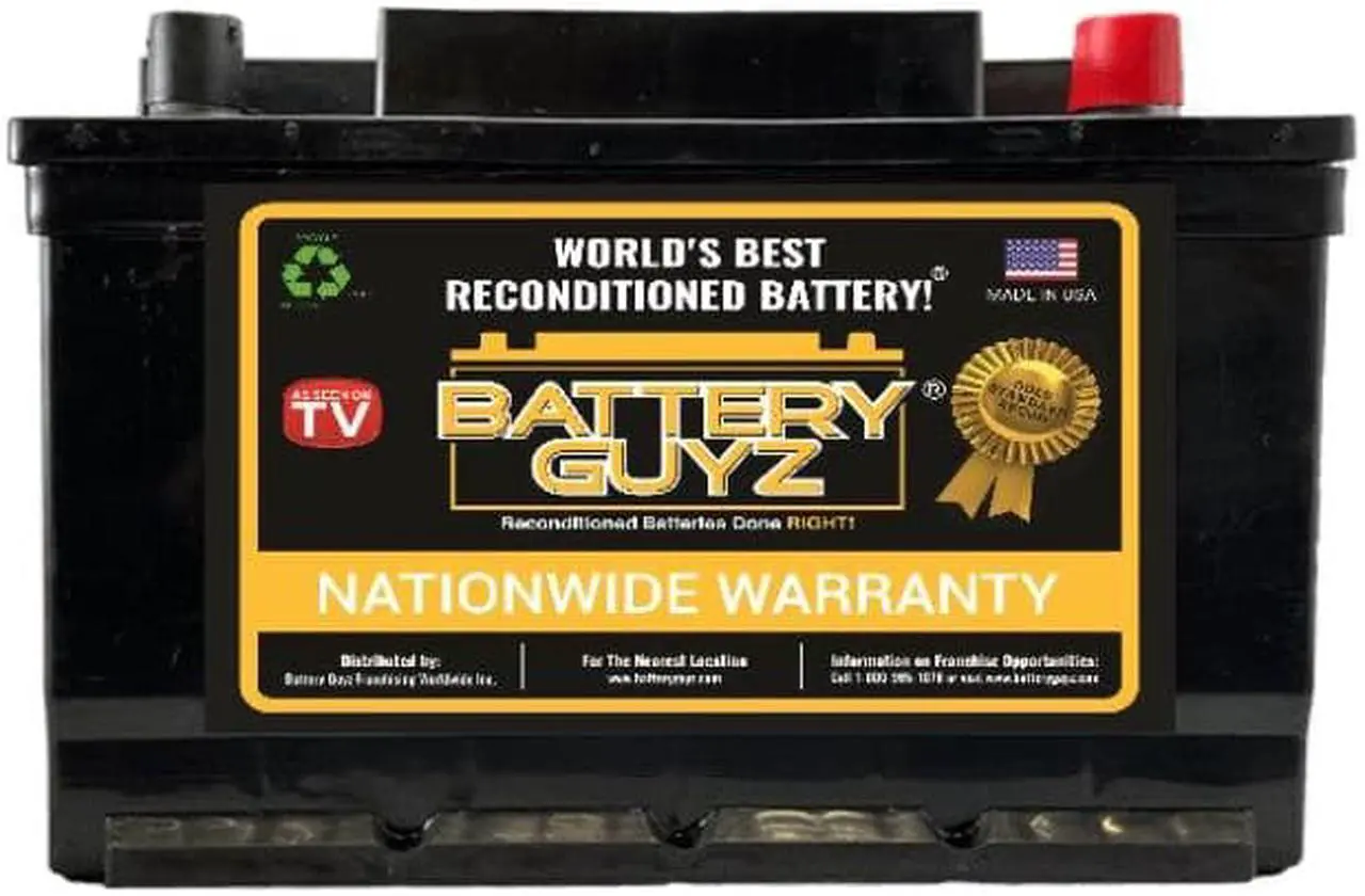 Main image of BATTERY GUYZ RECONDITIONED PLATINUM LEAD ACID AUTOMOTIVE BATTERY, GROUP SIZE 96R, 12 VOLT, 590 CCA, REFURBISHED