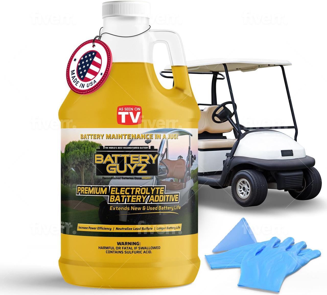 Main image of Desulfator to Extend and Rejuvenate  Battery Life - Golf Cart Batteries - Battery Acid Refill - Battery Restorer - 48v/12v/8v/6v Battery and All Batteries - 1 Gallon US (3.78 L), As Seen On TV
