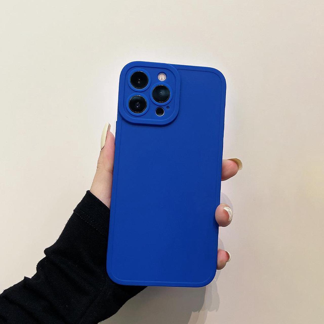 Alt view image 2 of 7 - Simple blue TPU case for iPhone 13