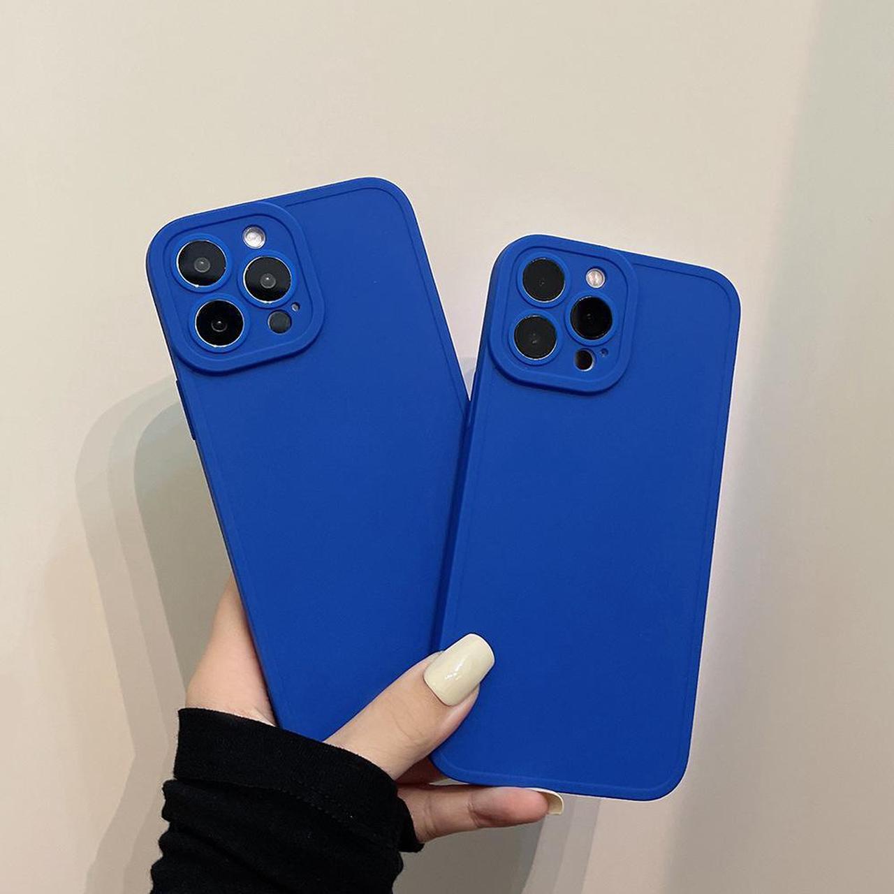 Alt view image 3 of 7 - Simple blue TPU case for iPhone 13