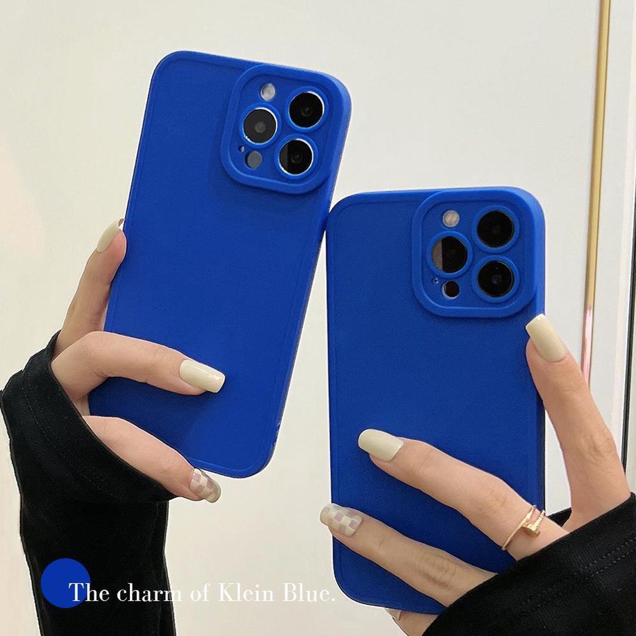 Alt view image 4 of 7 - Simple blue TPU case for iPhone 13
