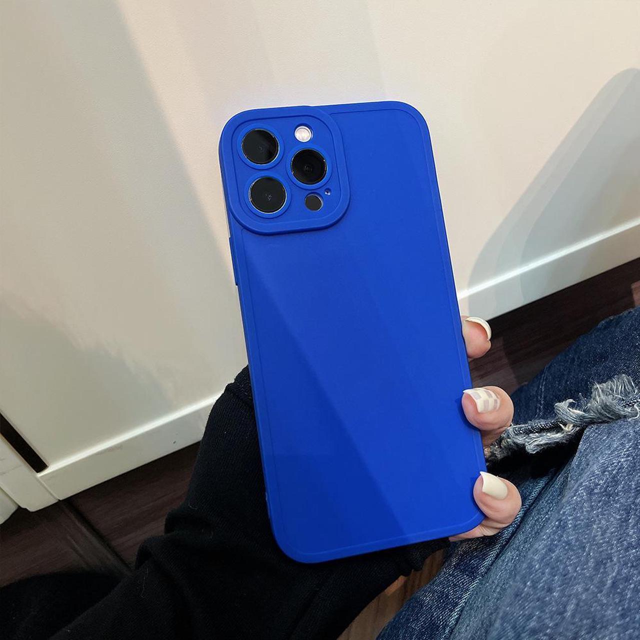 Alt view image 5 of 7 - Simple blue TPU case for iPhone 13