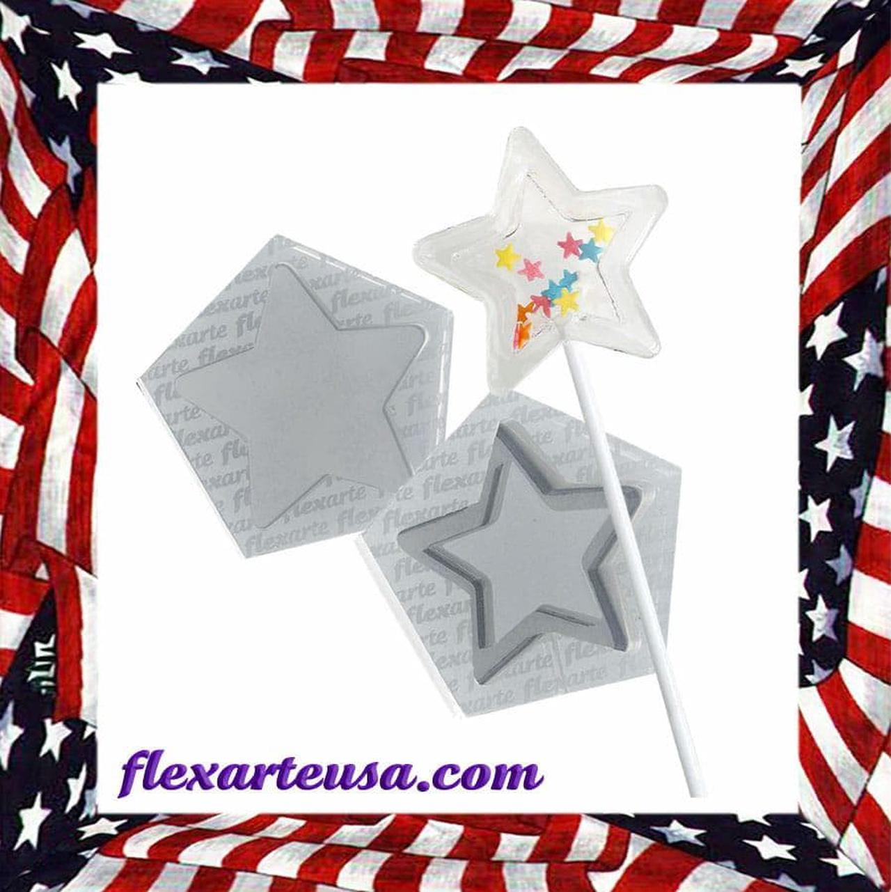 Shaker Lollipop Rattle Star Shaped Silicone Mold Hard Candy Mould isomalt Lollies DIY