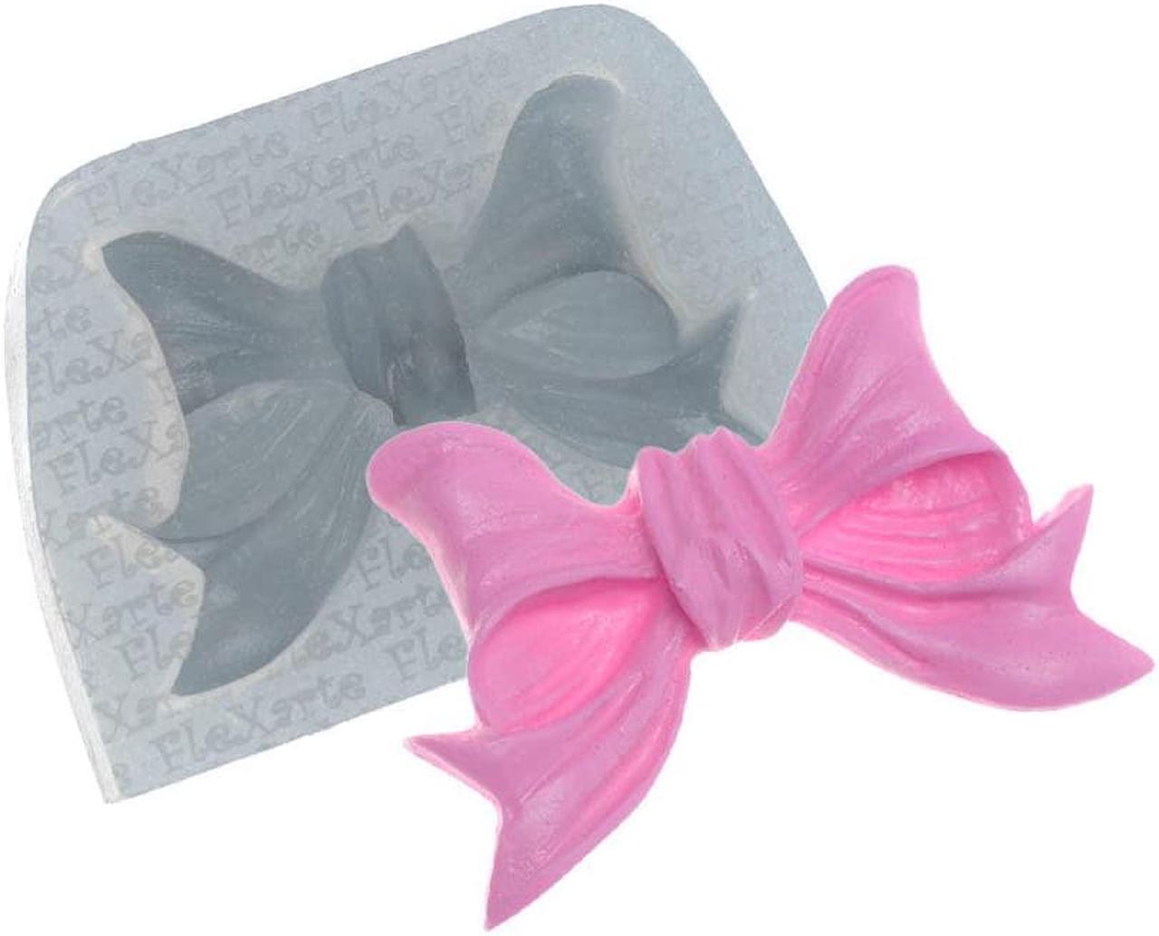 Large Bow Silicone Mold Cookie Cake Cupcake Decorating Fondant Bows Mold Chocolate Candy Mould DIY