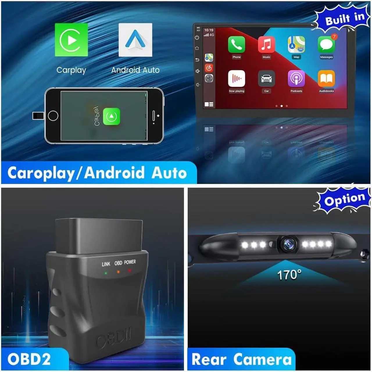 Alt view image 4 of 7 - Car Radio for Subaru Forester WRX Impreza 2013 2014 2015 Wireless Apple Carplay Android Auto Head Unit 2G RAM 32GROM with WiFi GPS Bluetooth SWC
