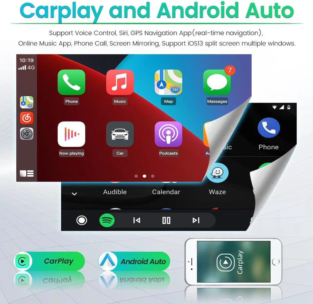 Alt view image 3 of 7 - Android 12.0  [2GB+32GB] Car Radio Compatible for Lexus RX300 RX330 RX350 RX400H 2003-2009, 9 Inch Touch Screen with GPS/FM/WiFi/USB, Support SWC/Wired Carplay Android Auto
