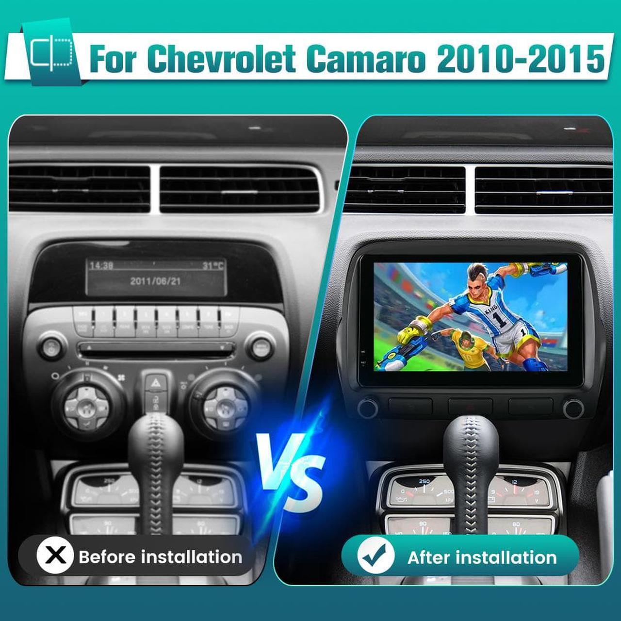 Alt view image 2 of 7 - Android Car Stereo for Chevrolet Chevy Camaro 2010 2011 2012 2013 2014 2015, Touch Screen Radio Upgrade Support WiFi Bluetooth 4G Online GPS Navigation Wireless CarPlay Android Auto, 4GB+64GB