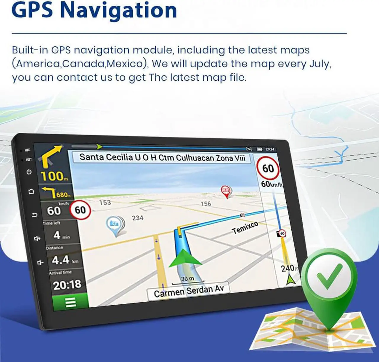 Alt view image 4 of 6 - Android 12.0 [2GB+32GB] Car Radio Compatible For Mercedes Benz E-W211 E320 E500 E350, 9 Inch Touch Screen with GPS/FM/WiFi/USB, Support SWC, Wireless Carplay/Wired Android Auto
