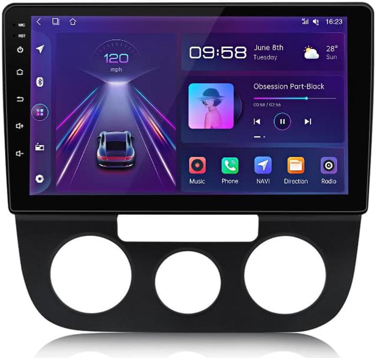 Main image of Android 12.0 [2GB+32GB] Car Radio Compatible For Jetta 5 2005-2010, 10 Inch Touch Screen with GPS/FM/WiFi/USB, Support SWC, Wireless Carplay/Wired Android Auto