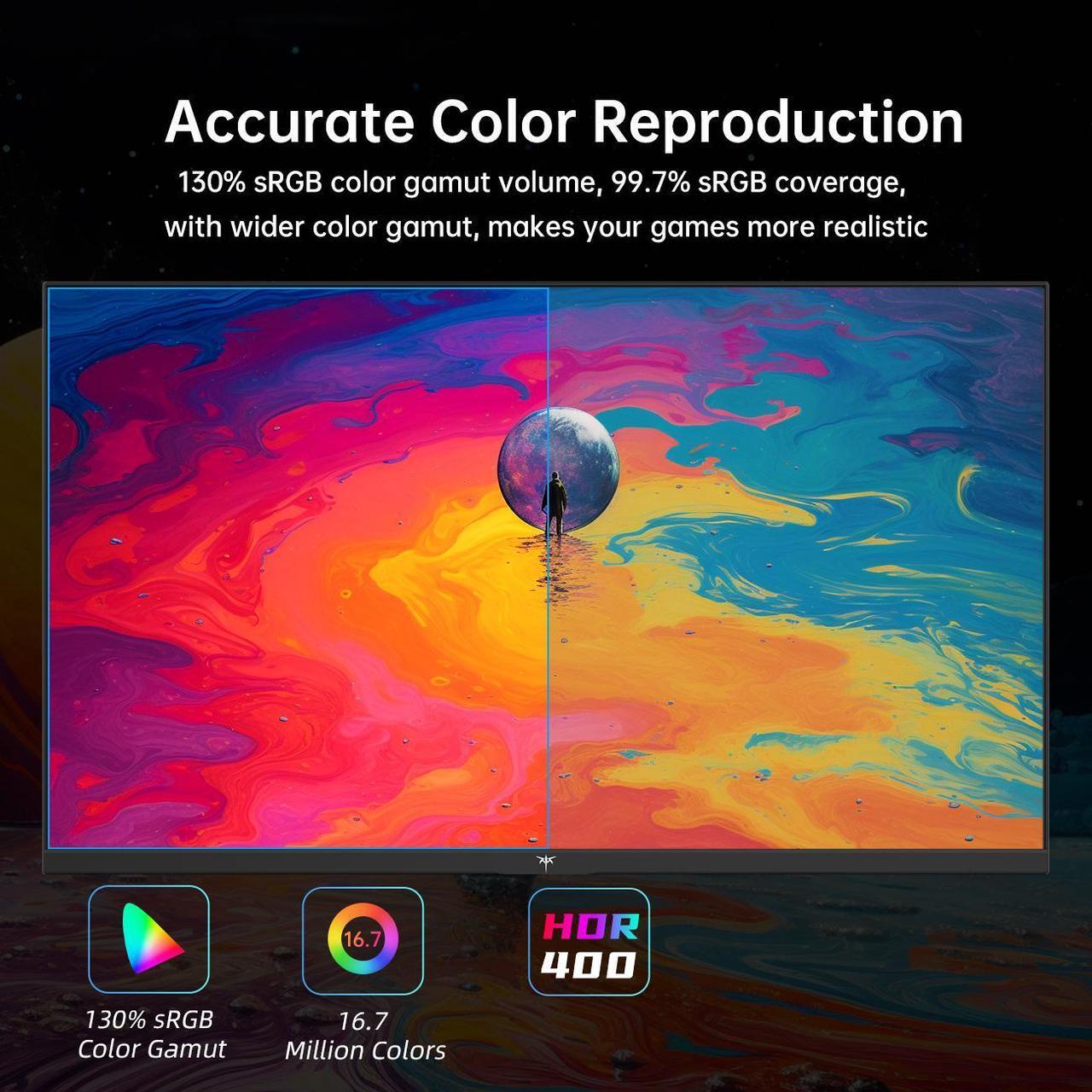 Alt view image 4 of 6 - KTC 27 Inch 240Hz Gaming Monitor, QHD 2560x1440 Monitor, Fast HVA, HDR400, G-Sync/FreeSync Compatible, USB/Type C/DisplayPort/HDMI, VESA Mountable, Pivot Height Tilt Adjustable, H27E22