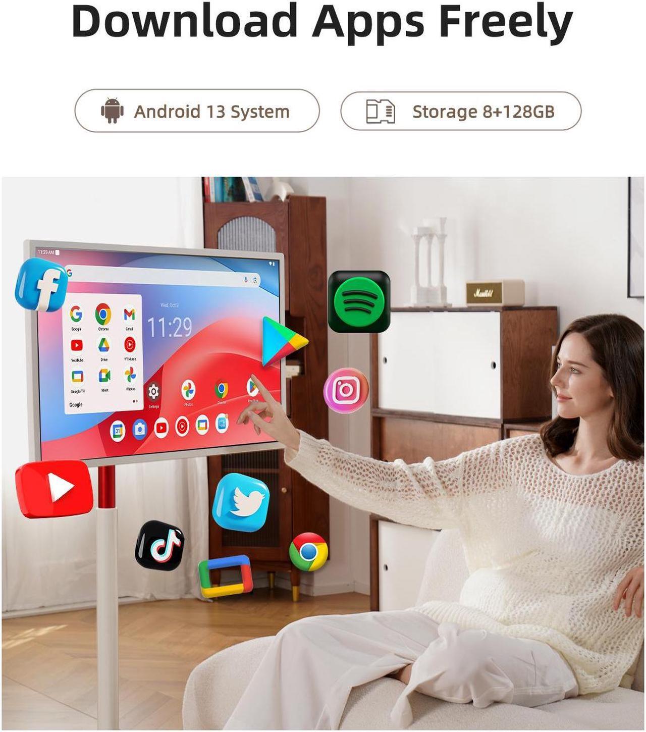 Alt view image 2 of 7 - KTC MegPad 32" 4K Touch Screen Portable Monitor|Google EDLA-Certified Android 13|8G RAM+128G Storage Octa-core CPU|Dual 6W Speakers|Built-in 9500mAh Battery|WiFi 6 Remote Mouse Control for All Apps