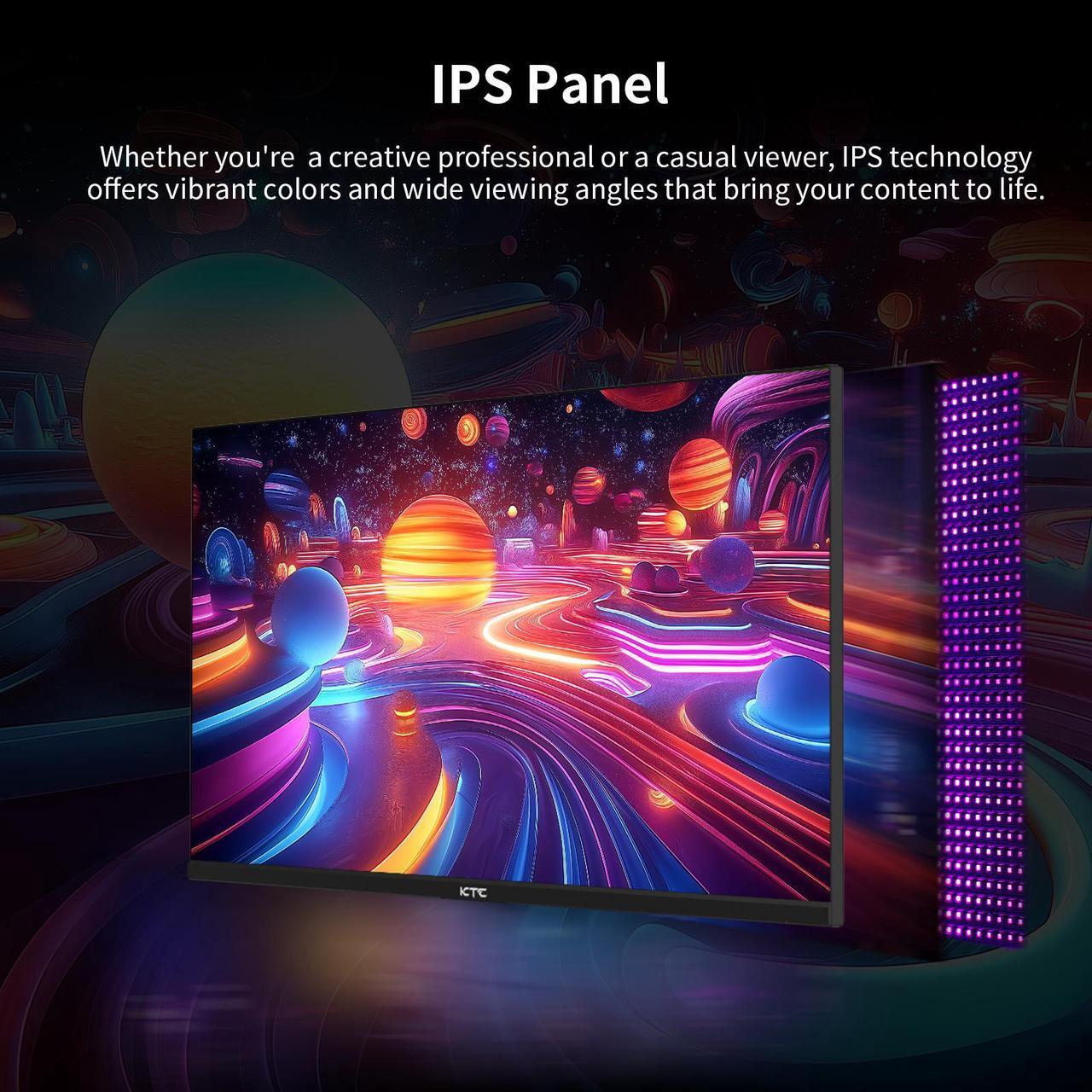 Alt view image 3 of 5 - KTC 24.5 Inch 100Hz IPS Computer Monitor - FHD(1920 x 1080P), Anti-Blue Light Screen, 126% sRGB, 16.7M, Support FreeSync and GSync, PC Monitor for Casual Gaming and Working