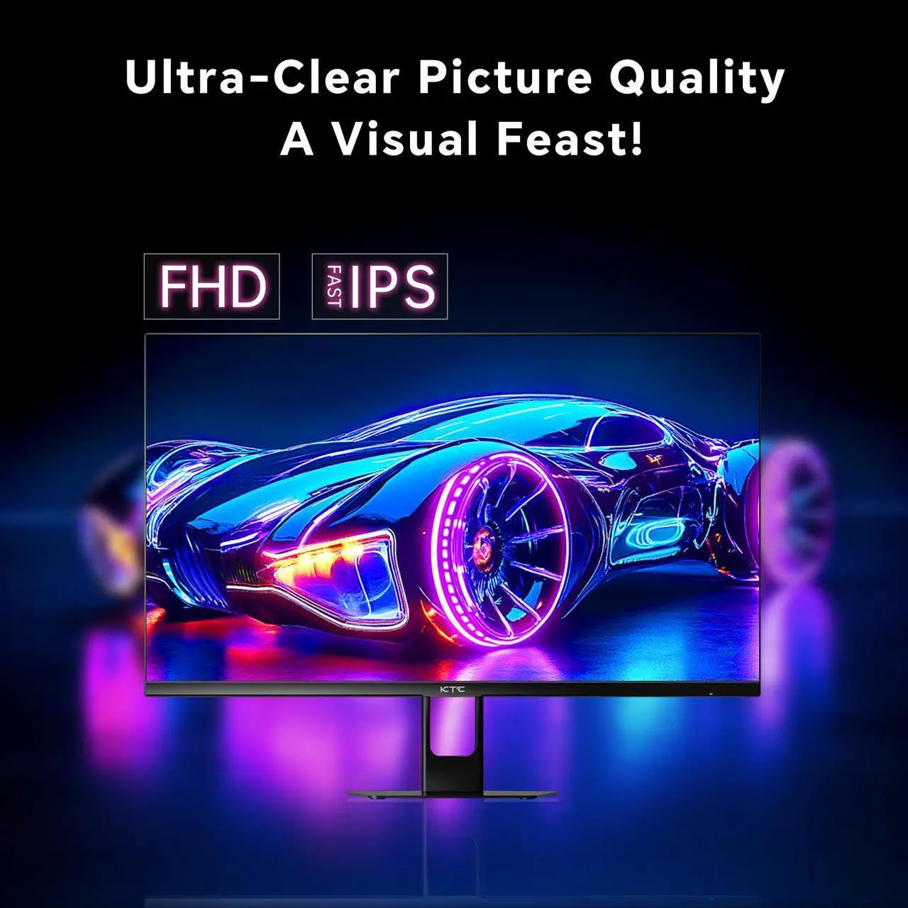 Alt view image 4 of 6 - KTC Gaming Monitor 27 inch 180hz 1ms | Fast IPS Screen 1080p Monitor|2 x HDMI 2.1 &1 x Display Port 1.4 | Support Freesync and Wall Mount | 108% sRGB with HDR 10