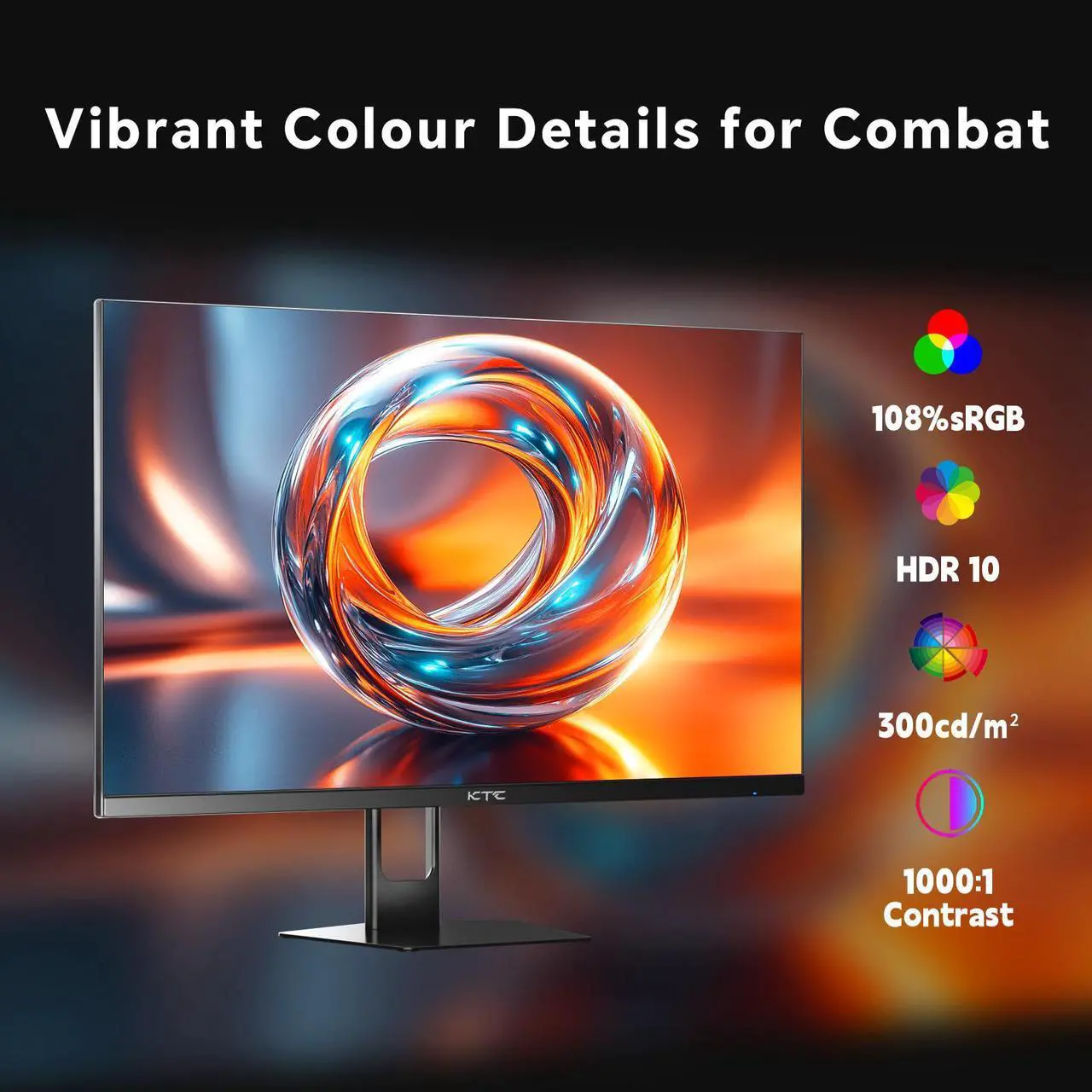 Alt view image 3 of 6 - KTC Gaming Monitor 27 inch 180hz 1ms | Fast IPS Screen 1080p Monitor|2 x HDMI 2.1 &1 x Display Port 1.4 | Support Freesync and Wall Mount | 108% sRGB with HDR 10