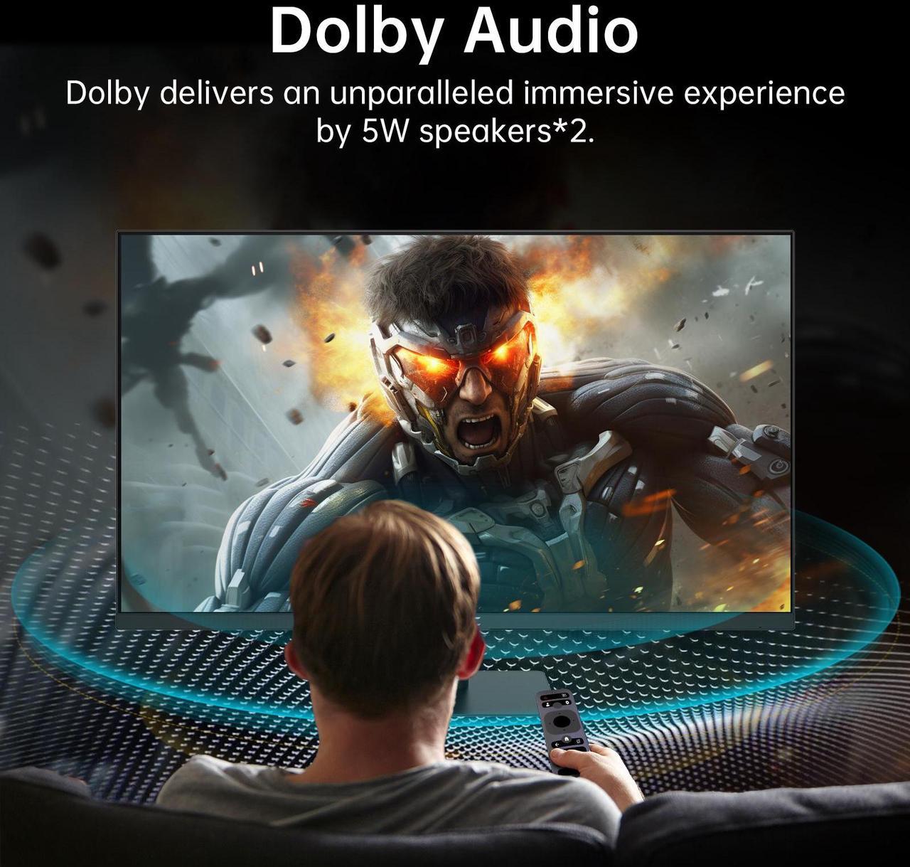Alt view image 6 of 7 - KTC 32 Inch 4K Smart Monitor, Google TV System UHD (3840x 2160) Smart TV with Speakers, Netflix Licensed, Type-C 65W PD, WirelessDisplay, HDR, Bluetooth, Hey Google Voice Remot, VESA Support, A32Q8