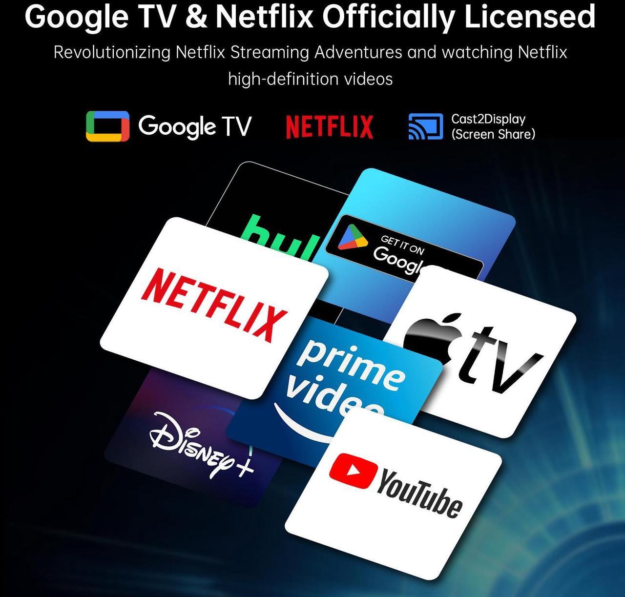 Alt view image 4 of 7 - KTC 32 Inch 4K Smart Monitor, Google TV System UHD (3840x 2160) Smart TV with Speakers, Netflix Licensed, Type-C 65W PD, WirelessDisplay, HDR, Bluetooth, Hey Google Voice Remot, VESA Support, A32Q8