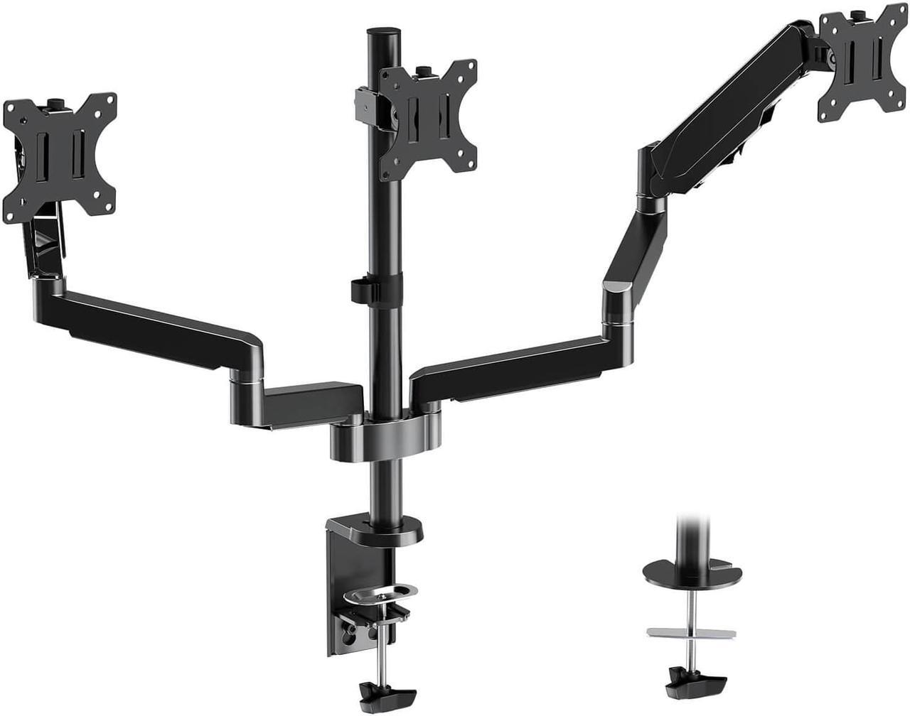 Alt view image 2 of 7 - MOUNTUP Triple Monitor Stand for 17''-27'' Monitors