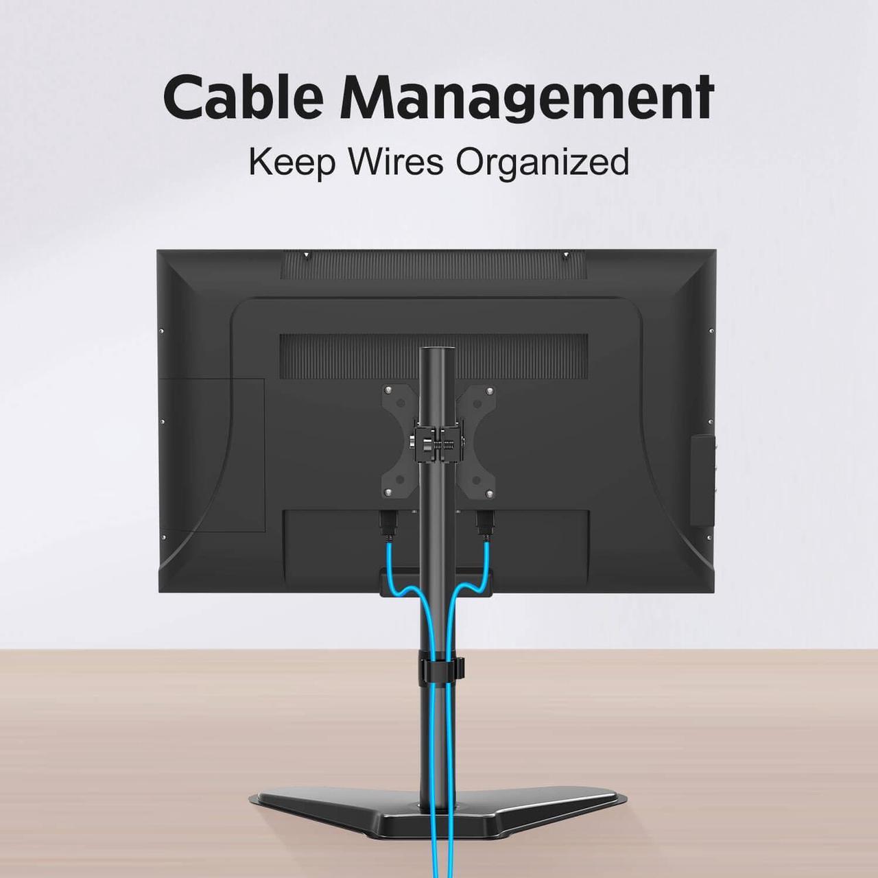 Alt view image 7 of 7 - MOUNTUP Single Freestanding Single Monitor Stand for 13''-32'' Monitors