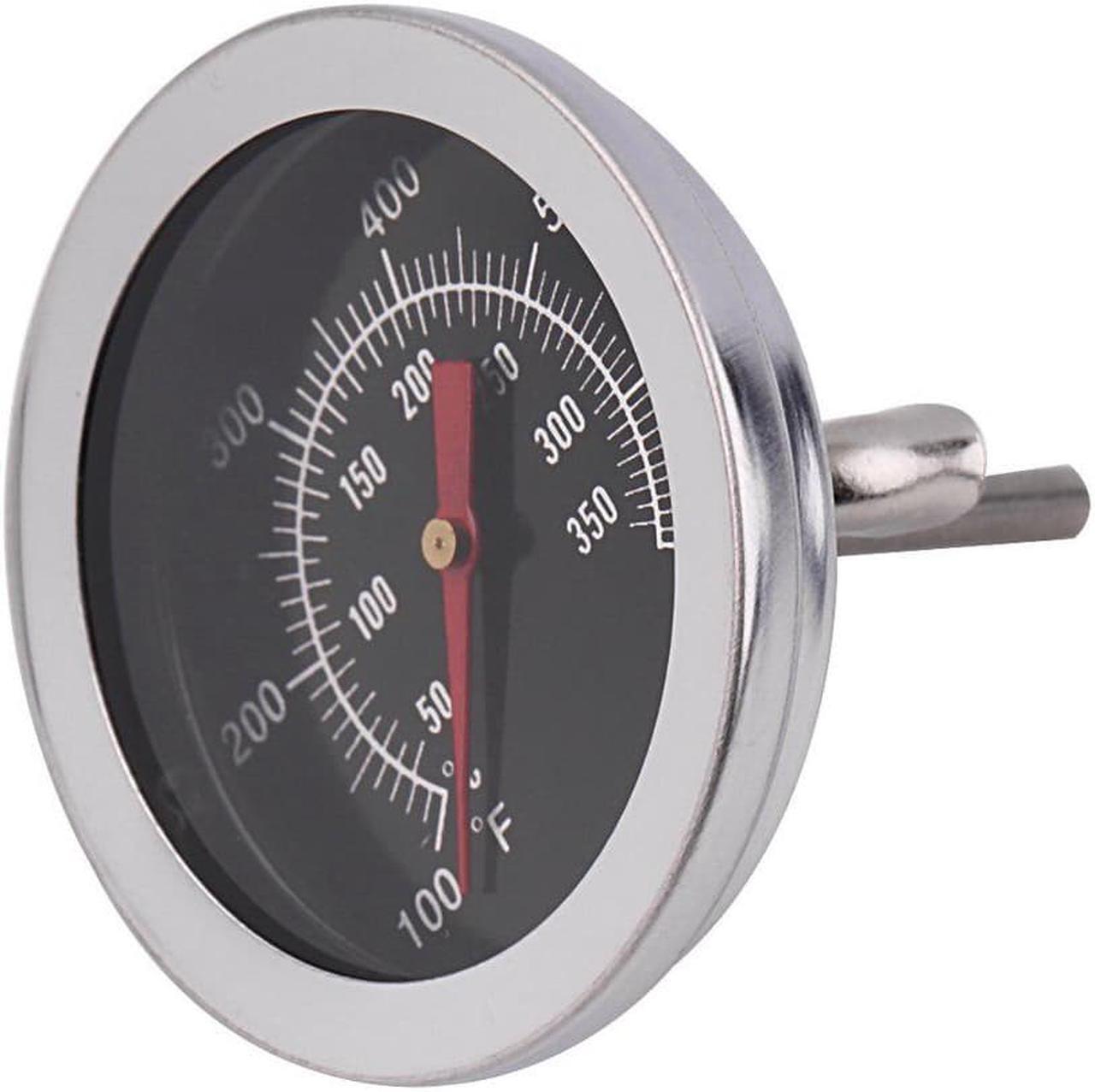 Main image of 2pcs Stainless Steel BBQ Smoker Pit Grill Bimetallic thermometer Temp Gauge with Dual Gage 500 Degree Cooking Tools