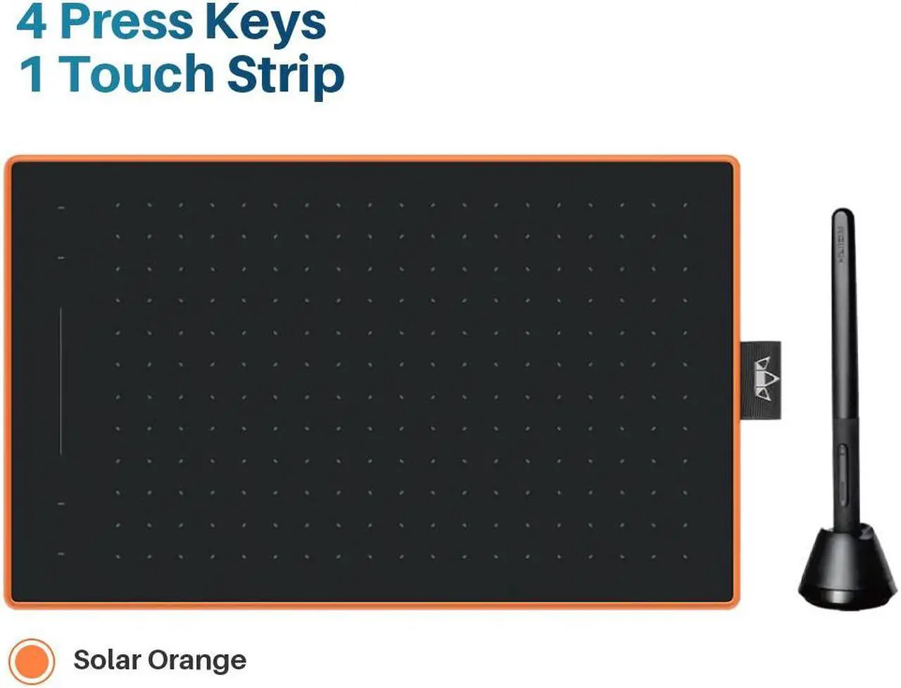 Huion INSPIROY RTM-500 8.7 x 5.4 Inch Drawing Tablet Digital Graphic with Battery-free Stylus, 8192 Pen Pressure, >300PPS Report Rate, 5080 Pen Resolution, 4 Touch Shortcut Keys 1 Touch Strip, Orange