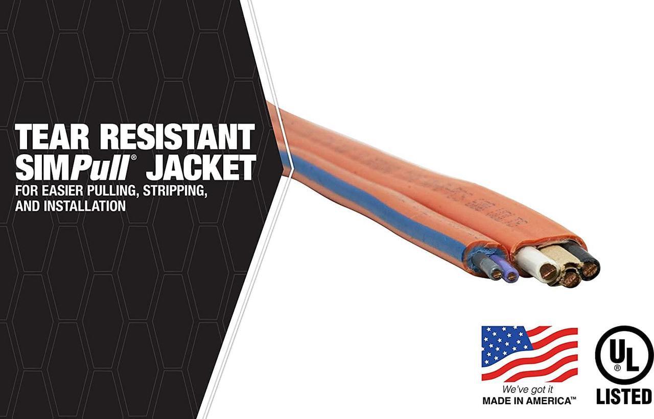Alt view image 3 of 7 - Southwire 63948421 25' 10/3 with ground Romex brand SIMpull residential indoor electrical wire type NM-B; Orange