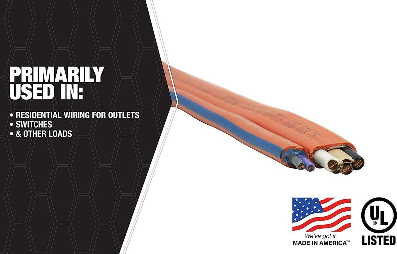 Alt view image 4 of 7 - Southwire 63948421 25' 10/3 with ground Romex brand SIMpull residential indoor electrical wire type NM-B; Orange
