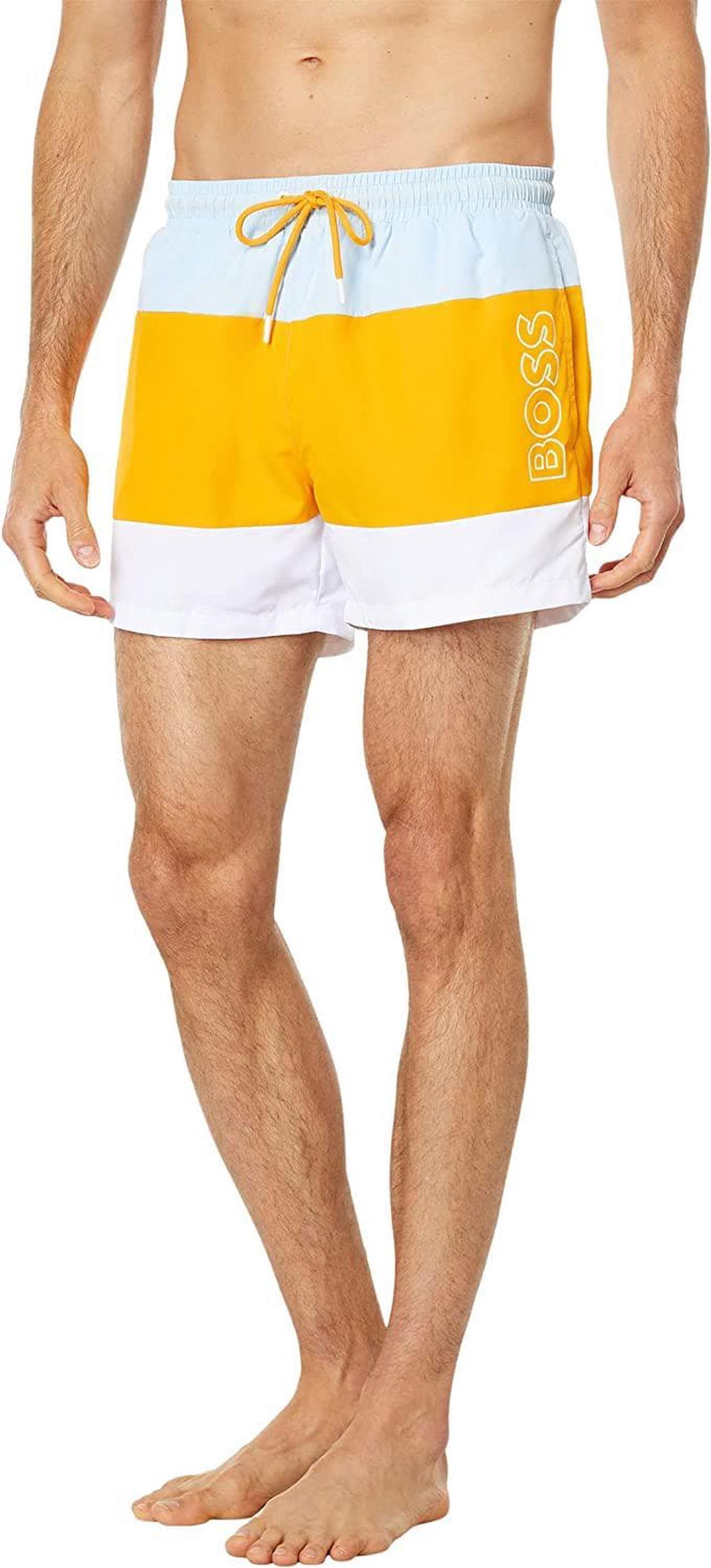 Main image of Hugo Boss Coco Swim Shorts Open Yellow Swim Shorts Trunks