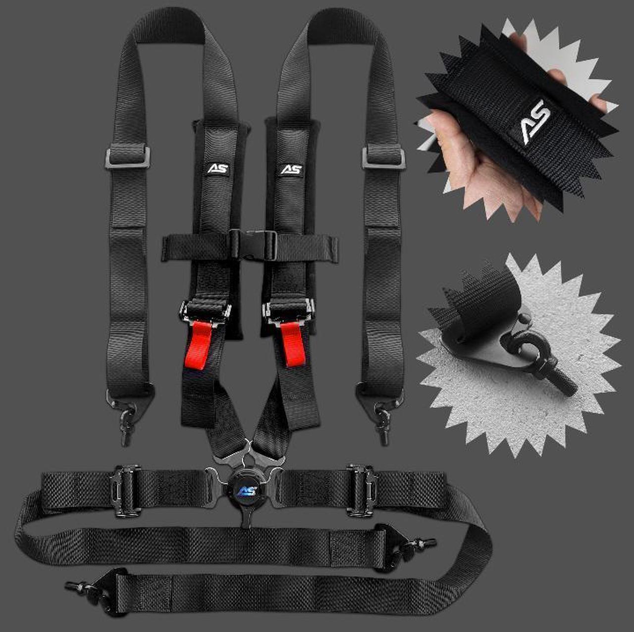 Alt view image 3 of 6 - Apevie Simulator 4-Point Harness Seat Belt