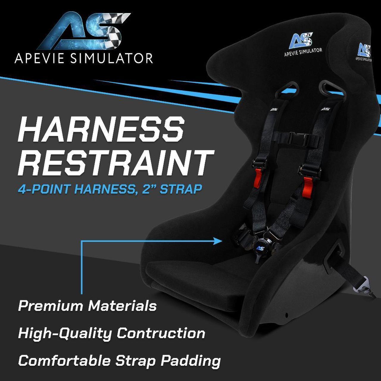 Alt view image 2 of 6 - Apevie Simulator 4-Point Harness Seat Belt
