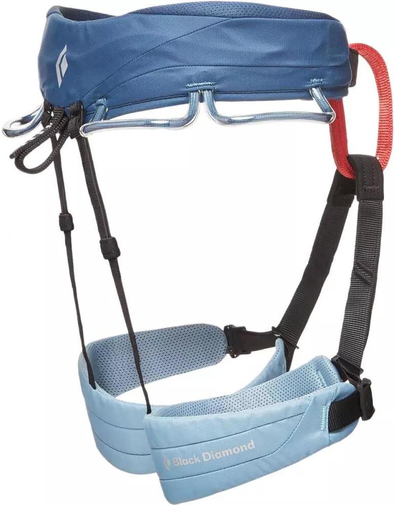 Alt view image 3 of 3 - Black Diamond BD651076STNBXS_1 Momentum Women's Climbing Harness, Stone Blue, X-Small