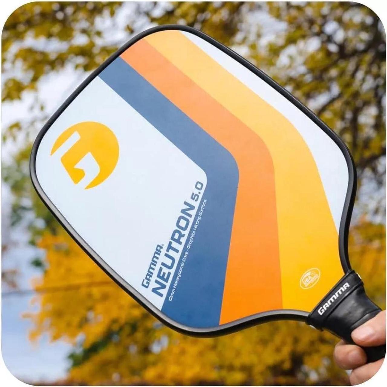 Alt view image 4 of 5 - Gamma Neutron 5.0 Pickleball Paddle, Blue & Orange