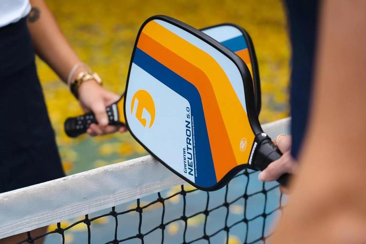 Alt view image 5 of 5 - Gamma Neutron 5.0 Pickleball Paddle, Blue & Orange