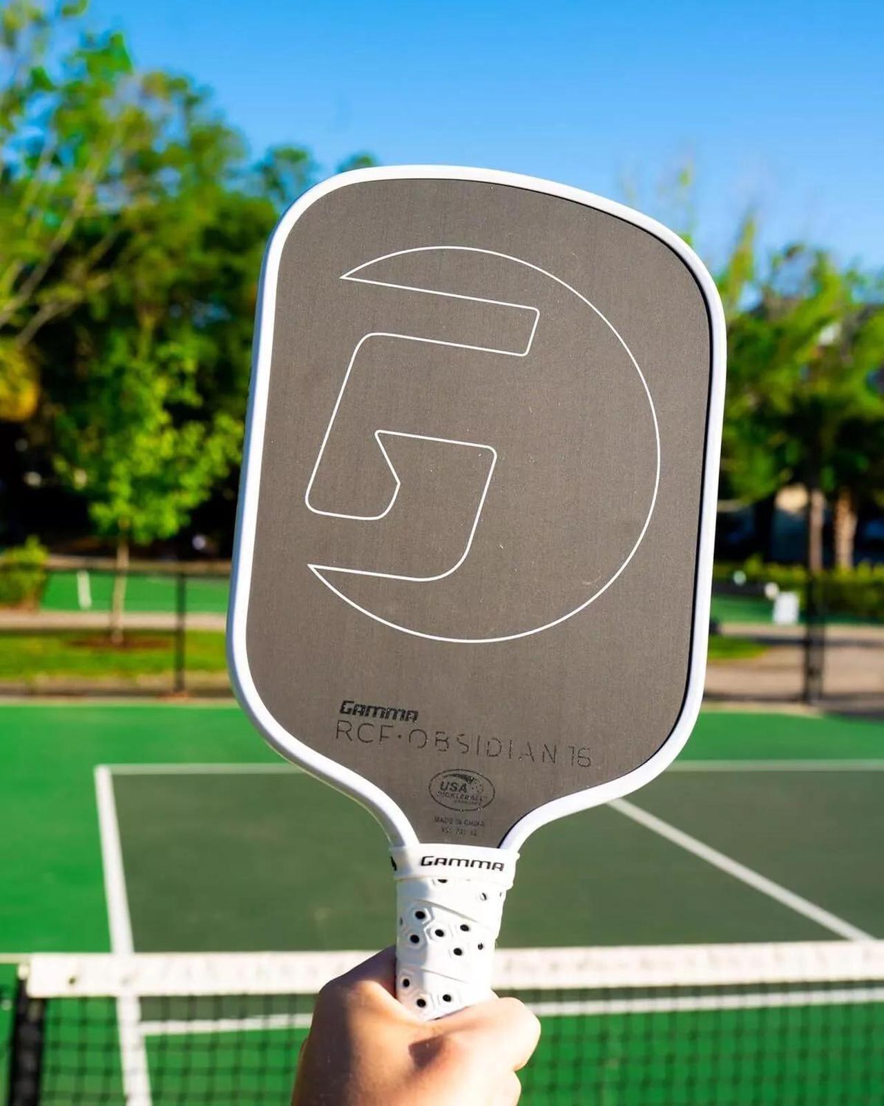 Alt view image 5 of 5 - Gamma RCF Obsidian 16mm Carbon Fiber Pickleball Paddle with Honeycomb Grip