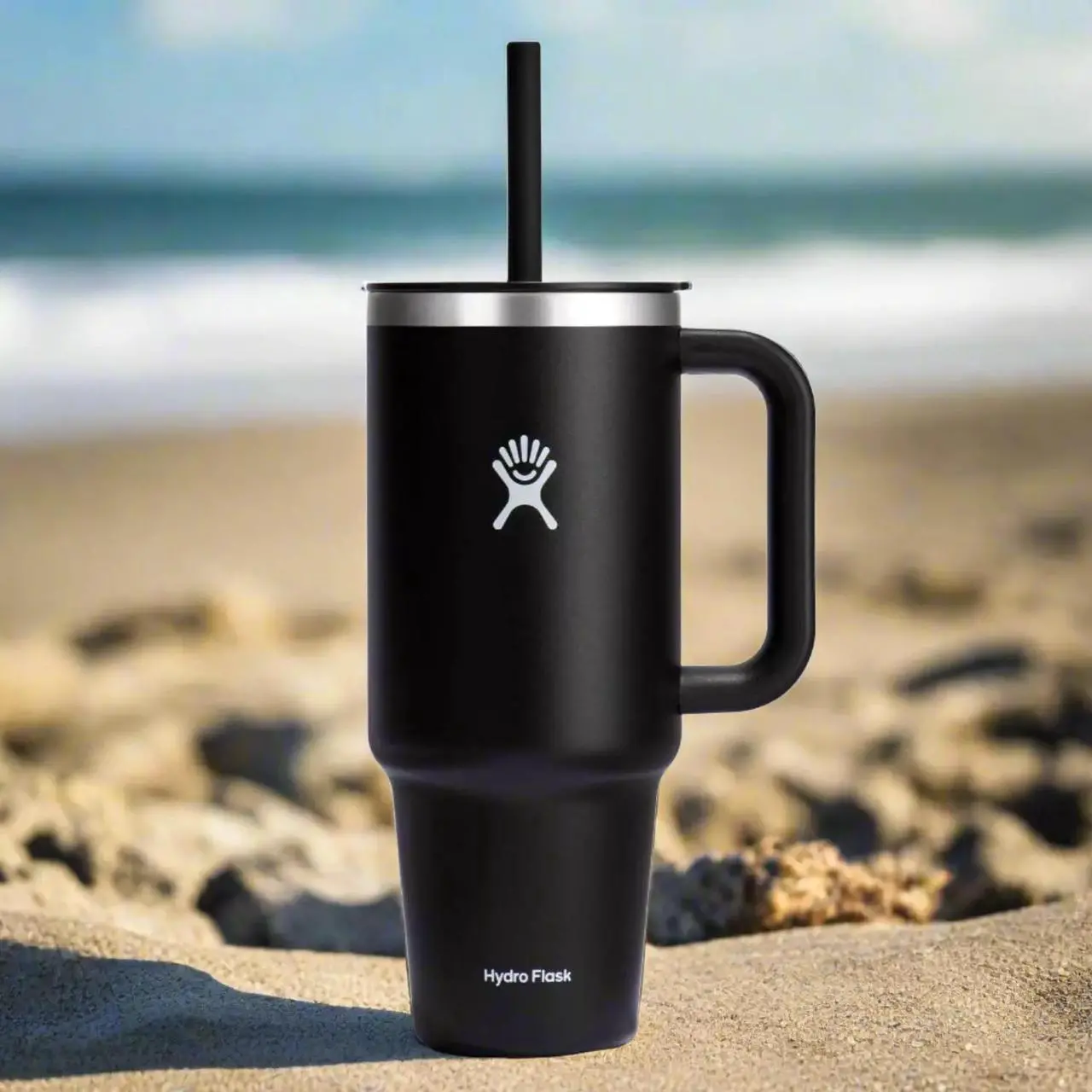 Alt view image 4 of 5 - Hydro Flask Insulated Travel Tumbler with Lid and Double Wall, 40 oz - Black
