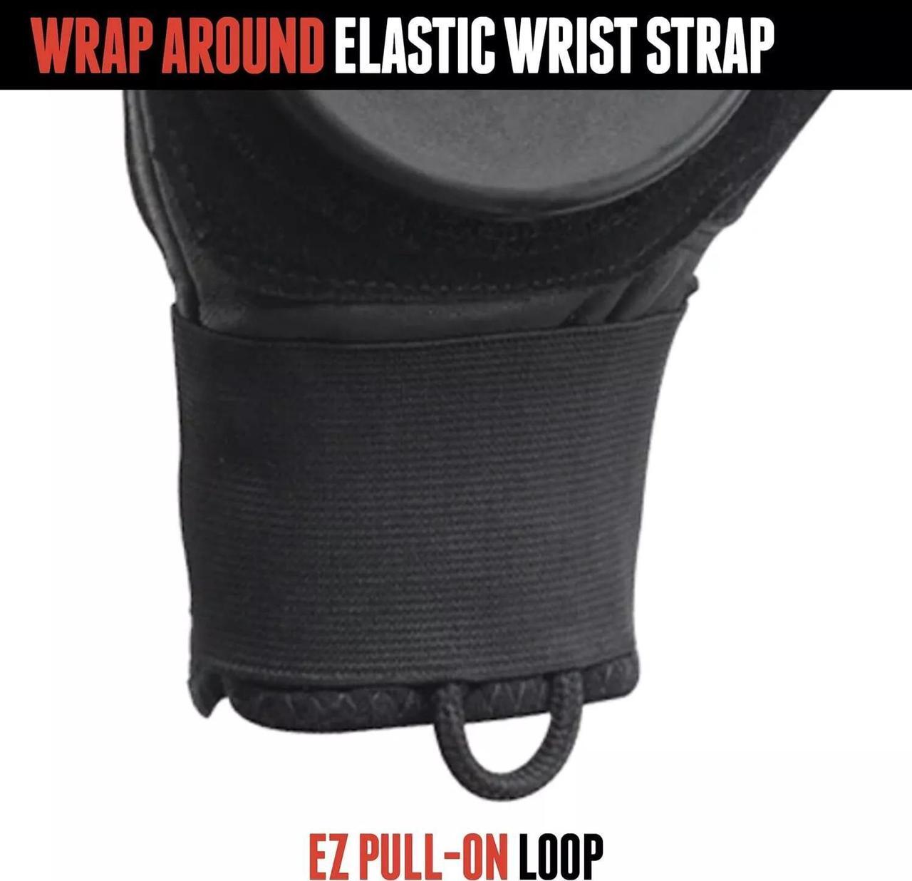 Alt view image 5 of 5 - Triple Eight Adjustable Sliders Longboard Gloves - Black, Size Small/Medium