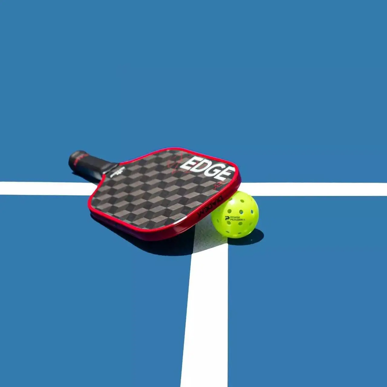 Alt view image 5 of 7 - Diadem Unisex Edge 18K Power Pro USAPA Approved Pickleball Paddle - 16mm, Red