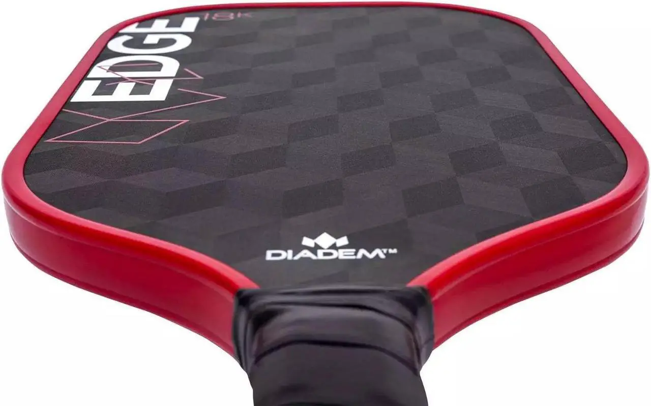 Alt view image 6 of 7 - Diadem Unisex Edge 18K Power Pro USAPA Approved Pickleball Paddle - 16mm, Red