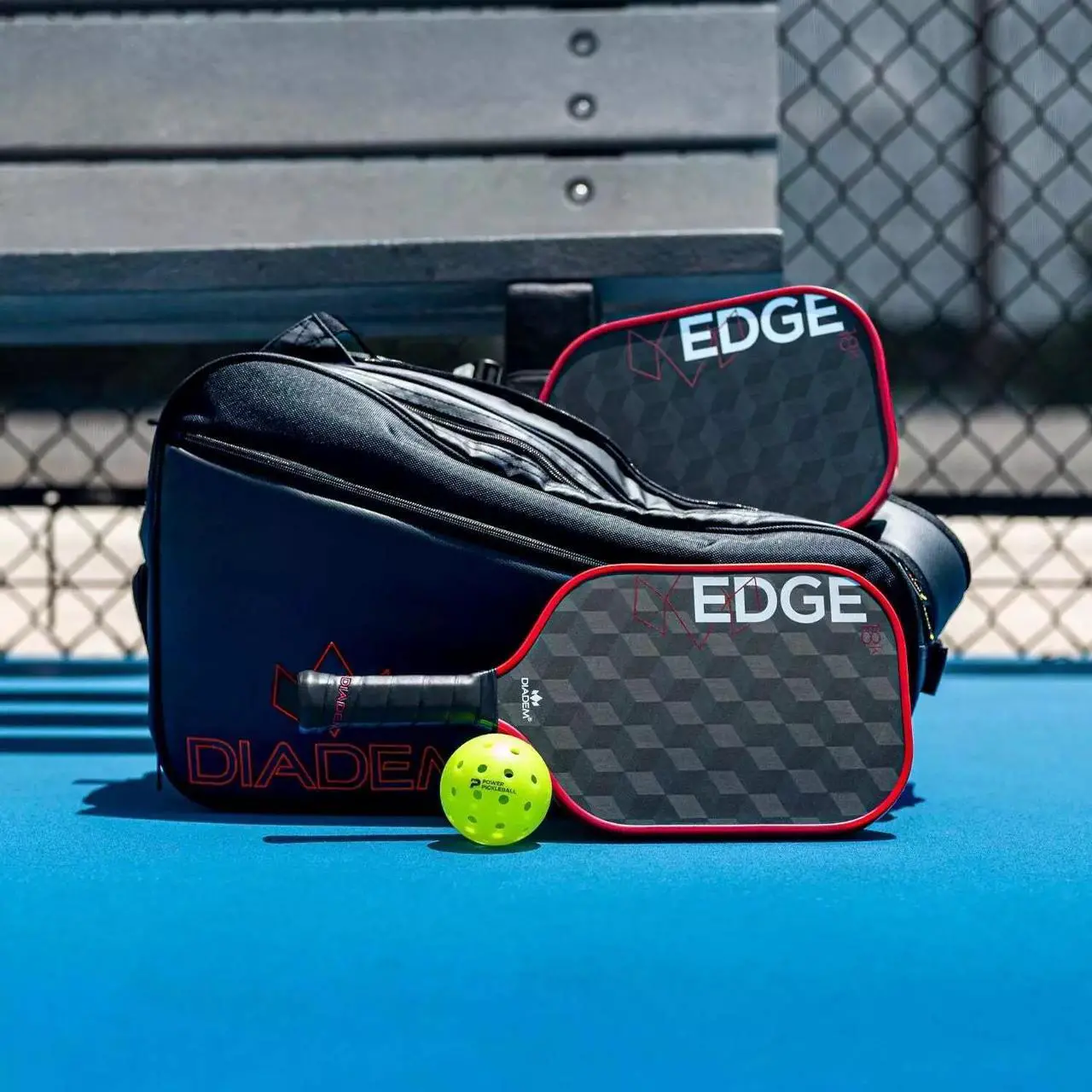 Alt view image 7 of 7 - Diadem Unisex Edge 18K Power Pro USAPA Approved Pickleball Paddle - 16mm, Red