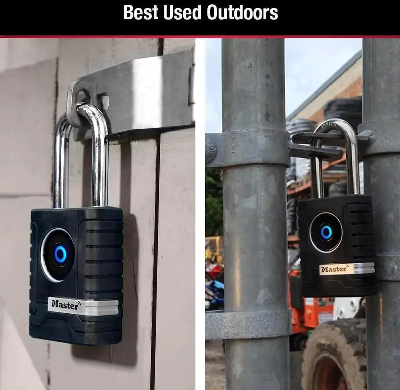 Alt view image 5 of 6 - Master Lock 108198 Wide Bluetooth Smart Padlock with Keypad, 11/32 in - Black