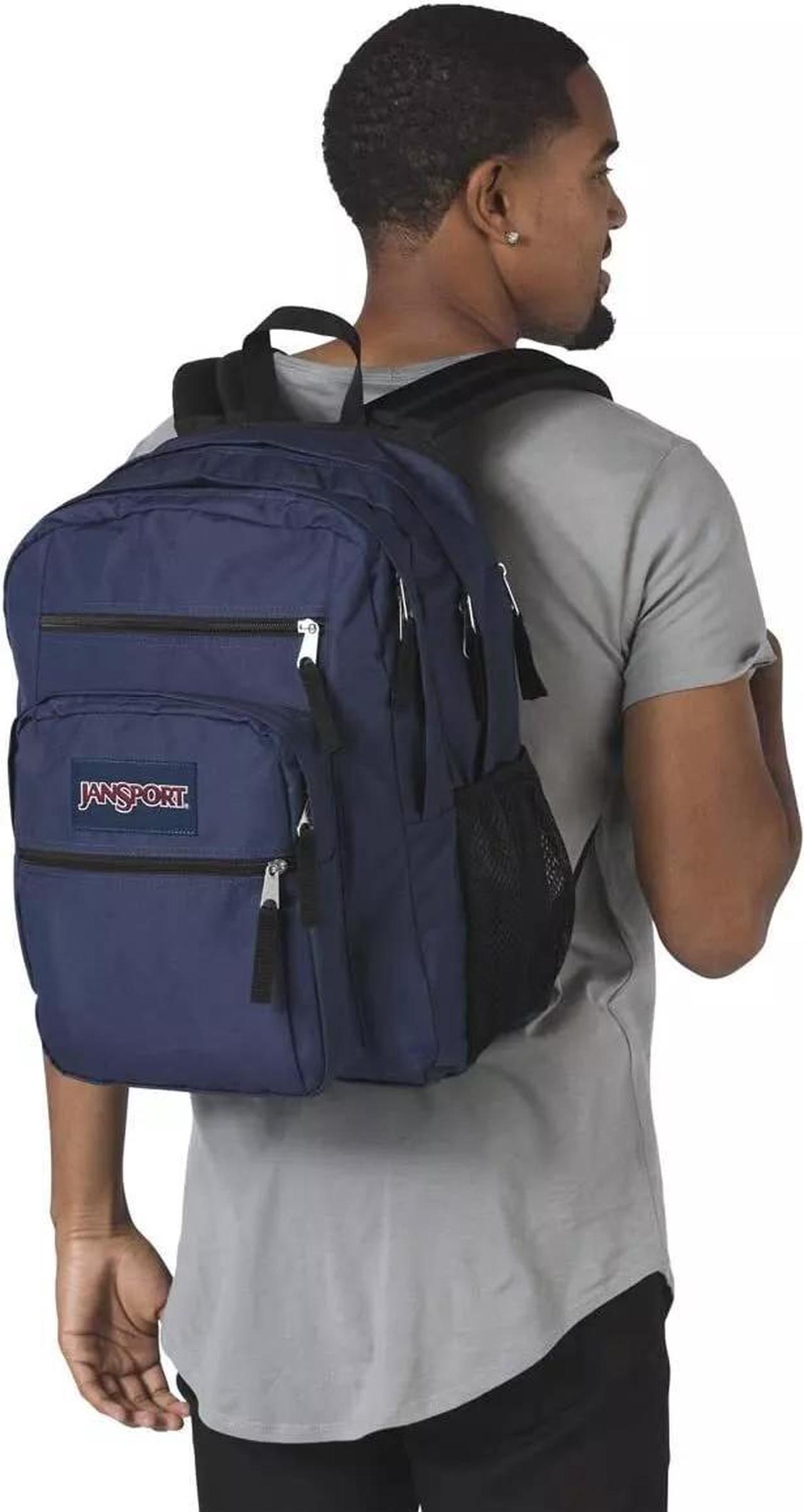 Alt view image 3 of 4 - JanSport Big Student Backpack, Ergonomic Shoulder Straps, 15 Laptop - Navy