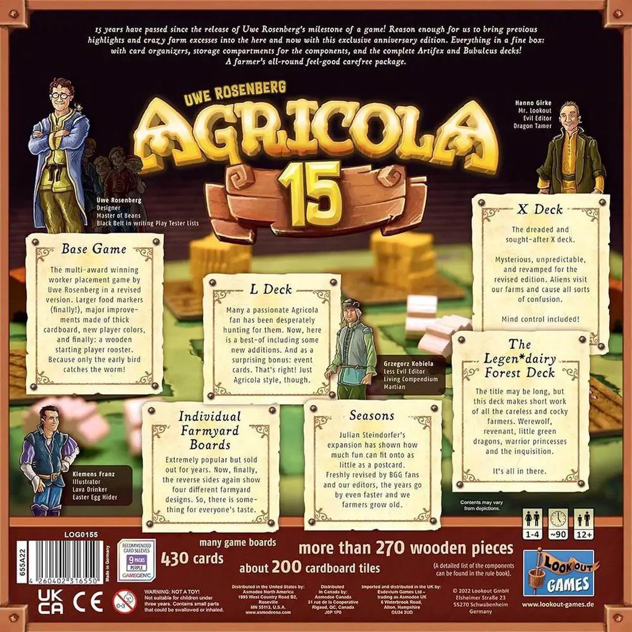 Alt view image 3 of 5 - Lookout Agricola 4-Player Farming Board Game, Strategy Game for Adults, Ages 12+