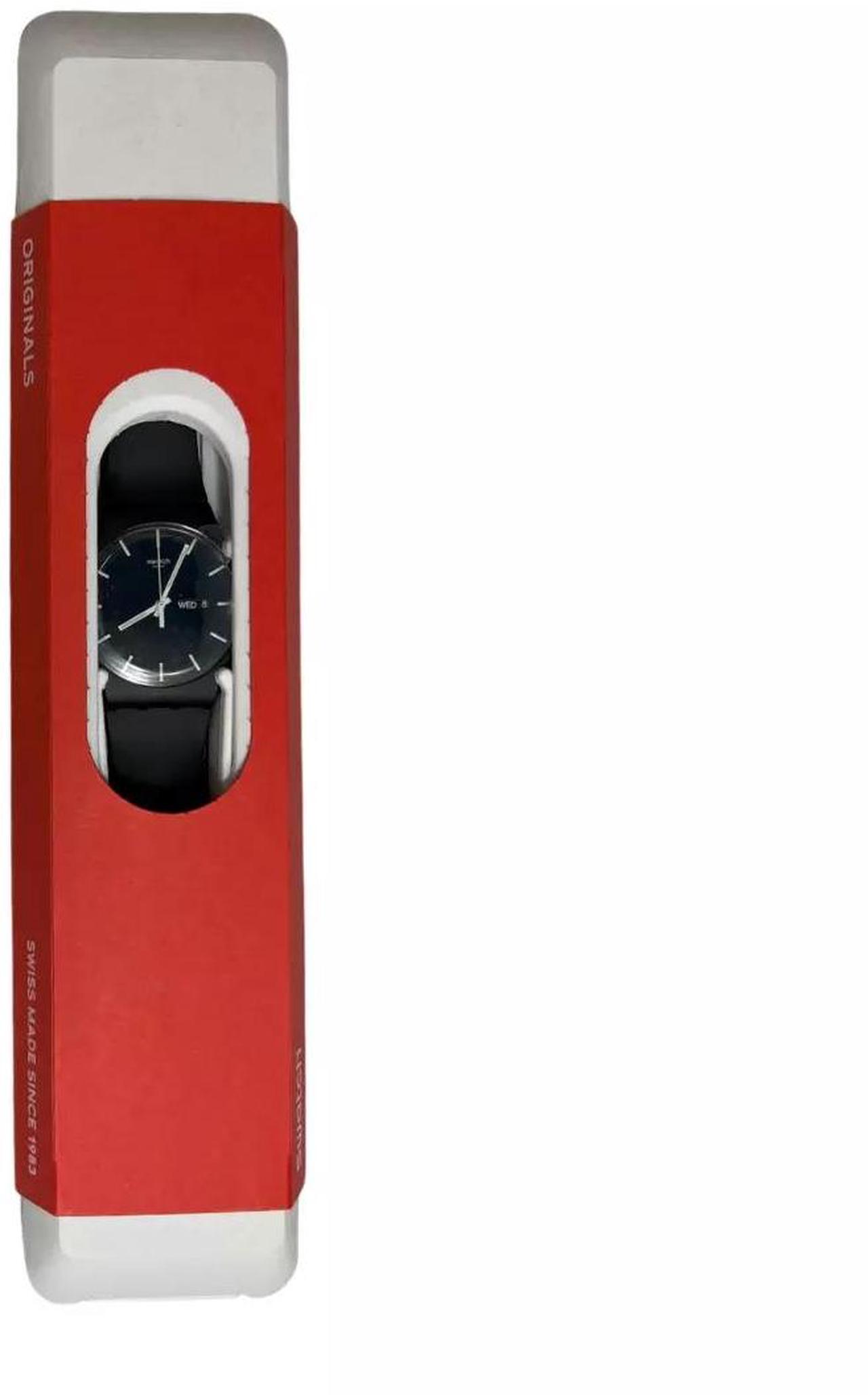 Alt view image 3 of 3 - Swatch Unisex New Gent Mono Black Adjustable Analog Quartz Watch, 41mm