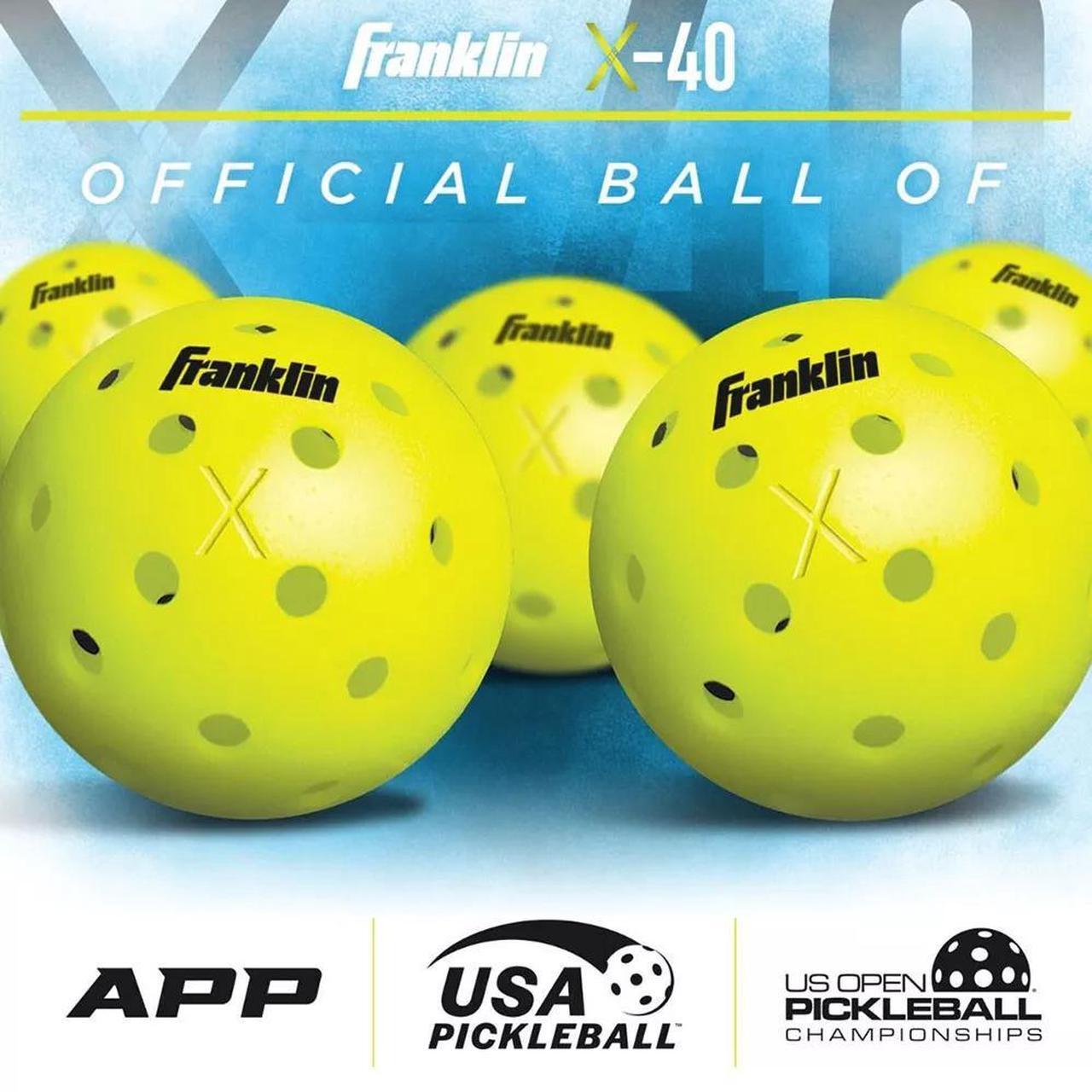 Alt view image 7 of 7 - Franklin Sports 36-Pack X-40 Outdoor Pickleballs, Size Regular, Yellow