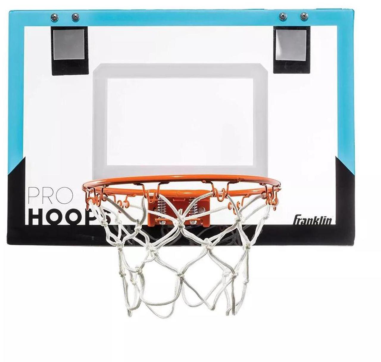 Alt view image 3 of 7 - Franklin Sports 54251 Over The Door Mini Basketball Hoop Set, Black/Blue
