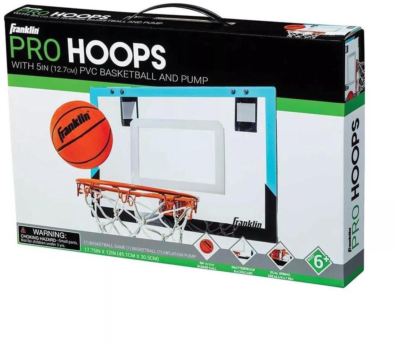 Alt view image 6 of 7 - Franklin Sports 54251 Over The Door Mini Basketball Hoop Set, Black/Blue