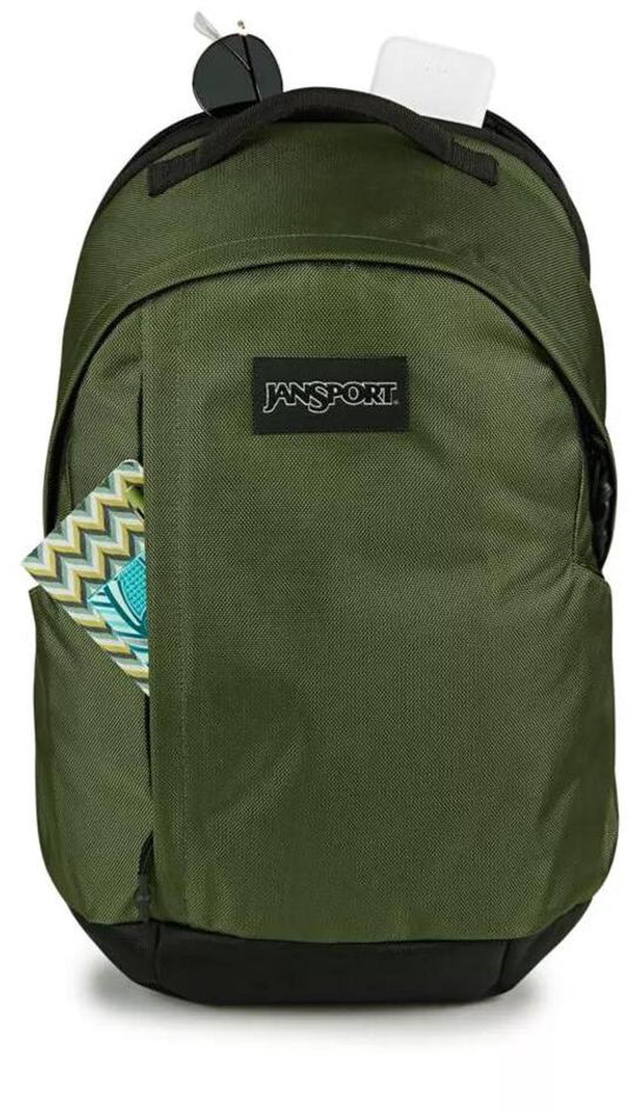 Alt view image 4 of 6 - JanSport Station Backpack with Side Access Padded Laptop Sleeve, Cargo Green