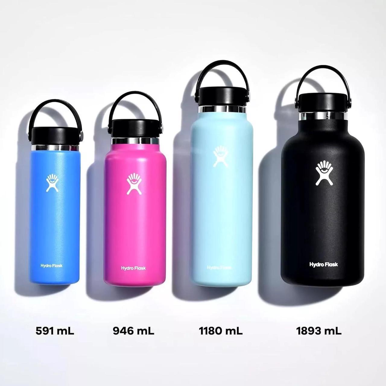 Alt view image 2 of 4 - Hydro Flask Vacuum Insulated Wide Mouth Flex Straw Lid Water Bottle, 64oz, Black