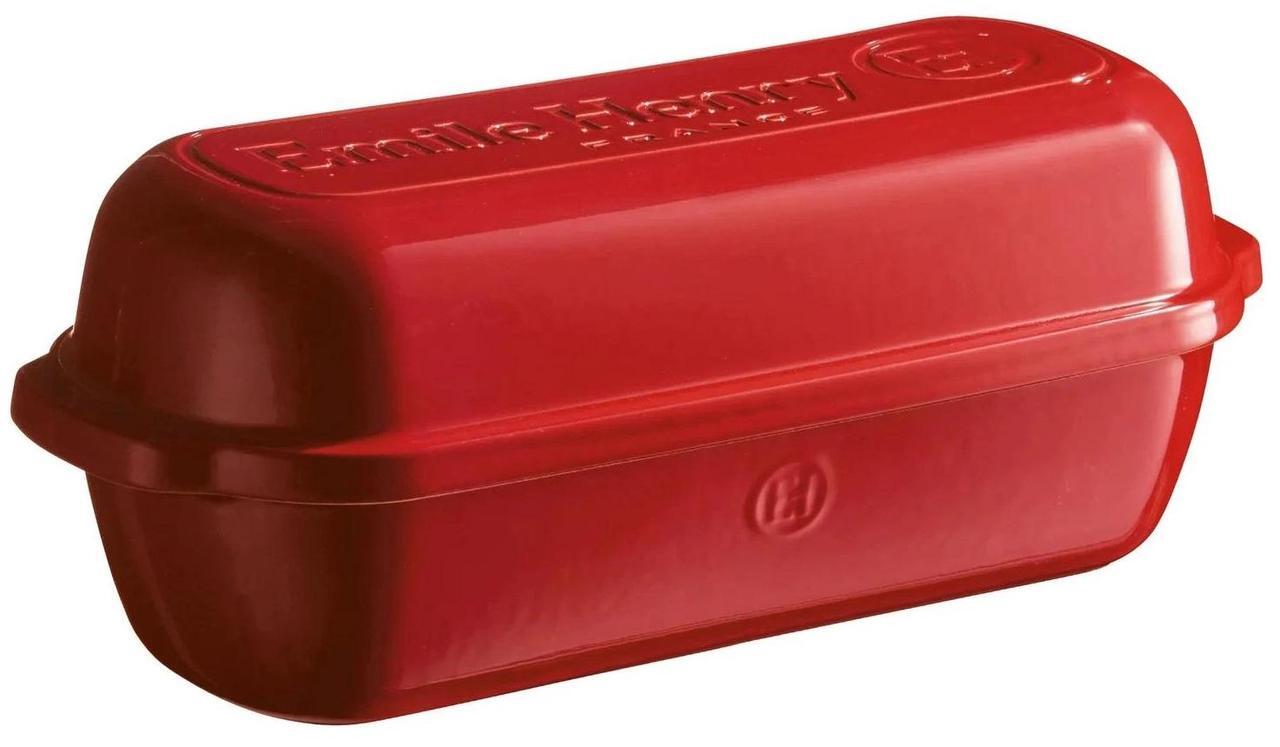 Alt view image 4 of 4 - Emile Henry 34-5503 Rectangular Italian Bread Loaf Baker, 15-Inch, Burgundy