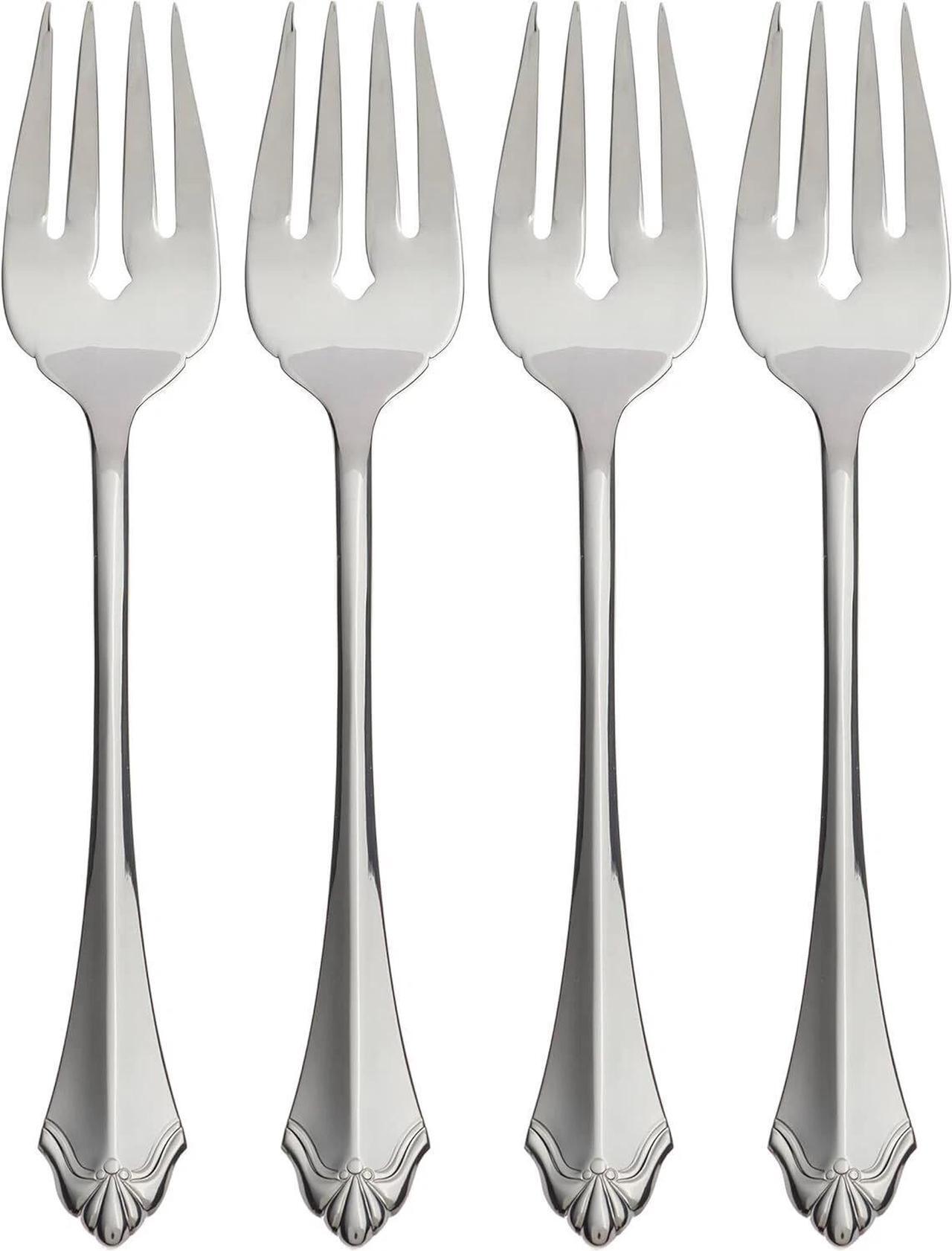 Main image of Oneida Set Of 4 Kenwood Fine Flatware Stainless Steel Salad Forks, Metallic